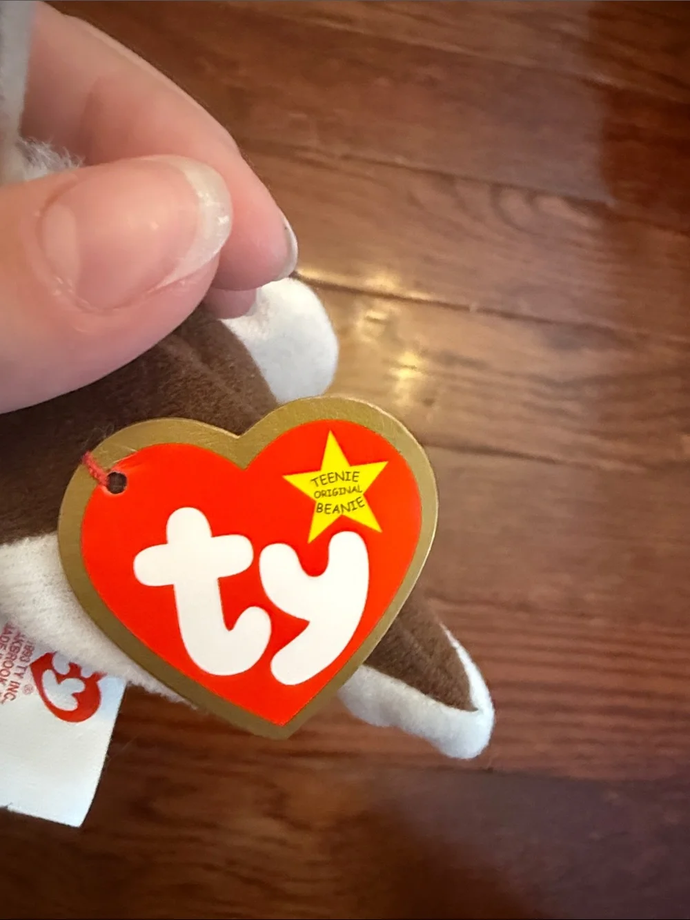 Ty Brown and Cream Plush Bird Dog Toy